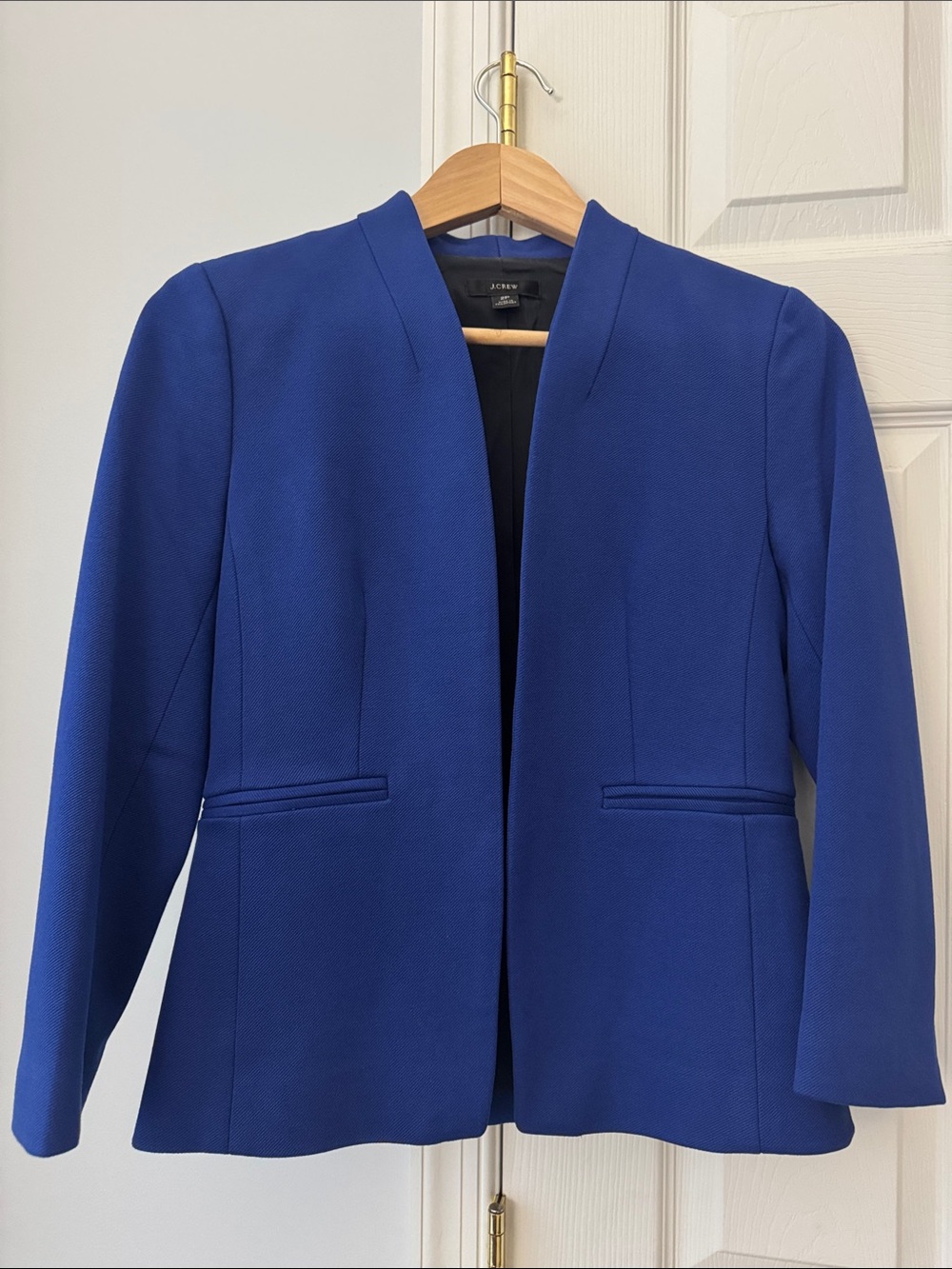 J. Crew Women's Cobalt Blue Open-Front Blazer